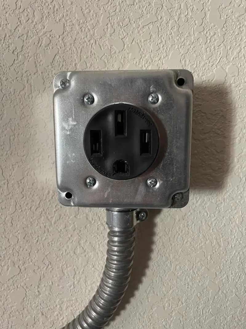 NEMA 14-50 outlet installed for Smart Home Electrical in Cherryville